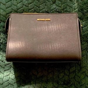 Michael Kors purse with strap, black, great condition